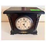 Sessions Mantel Clock Black Floral Accents...