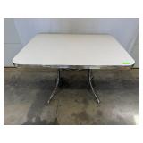 White Retro Diner Table - Folding Legs