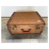 Accordion Red Brown Suitcase