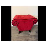 Red Ottoman Footstool