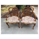 Pair of Vintage French Provincial Accent Chairs