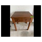 Vintage Wooden Side Table with Drawer