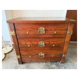 Vintage Wooden 3-Drawer Chest Nightstand