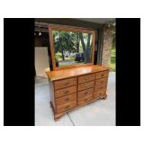Vintage Oak Dresser with Mirror