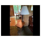 Vintage Floor Lamp w Side Table  Magazine Rack