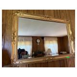 Elegant Gold Vintage Mirror - Ornate Gilt...