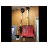 Red Metal Detector  Snow Shovel Combo