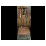 Vintage Brown Wood Valet Stand