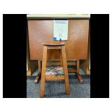 Studio RTA Creative Table and Stool Set Walnut