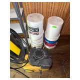 Several 5 Gallon Buckets and Pressure Washer
