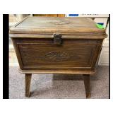 Vintage Floral Sewing Box w Supplies