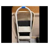 Step Up Two Folding Step Stools WhiteBlack
