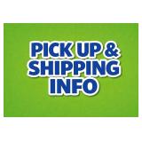 Pick up & Shipping Information