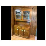 Oak China Cabinet - Vintage Display Cabinet