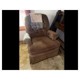 Brown Recliner Chair - Fabric Throw Blanket