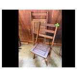 Wooden Folding Chair - Vintage Style