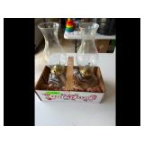 Vintage Oil Lamps Embossed Scenic $25.00