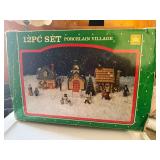 Holiday Decor Multicolor Porcelain Village Set