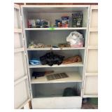 White Metal Storage Cabinet wDoors  Shelves