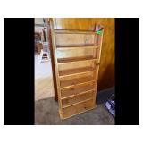 Wood Tone Shelf Unit 7-Tier Curved Top