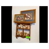 Wooden Teddy Bear Shelf with Pictures