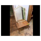 Vintage Vanity Table Off-white Mirror