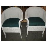 Wicker style chairs