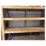 Wood shelf on caster/wheels
