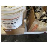 Partial box metal siding nails, caulk, hammer
