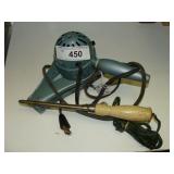 Old Hairdryer & Curling Iron