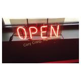 Neon OPEN sign
