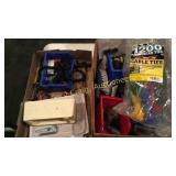 2 Boxes Misc repair items, screws, cable ties,