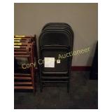 6 metal chairs with Leather Seats