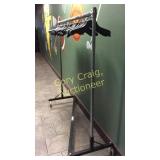 Rolling Coat Rack with 74 Plastic and metal Coat