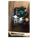 Box of large and small coffee carafes