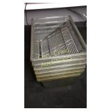 6 Large 26x18 clear freezer/fridge toes and 3