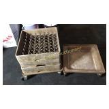 3 Plastic Cup Holders with 2 Rolling  tray