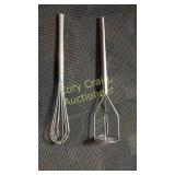 Commercial size Masher and Wisk Untensils