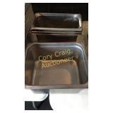 Group of 7 Metal Warming/ Refrigerator Pans