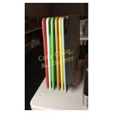 6 Cutting boards on Holding Rack 24x 18"