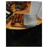 3 Aluminum pans With 21 Lids, Wood Pepper