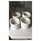 8  4 1/2" soup crock bowls (as is)