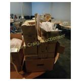 LARGE Assortment Of Jumbo White And Red Straws &