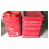 7 Sanitizing buckets with 25 extra lids