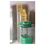 Large lot of 30-4quart plastic storage containers