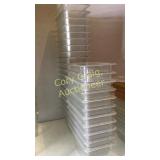 31  121/2" x 6 3/4" plastic storage containers