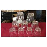 8 3 1/2" Shot Glasses and 1 4" Shot Glass