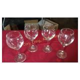 4 7" Tall Wine Glasses