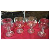 Lot of 4-7 1/2" Tall Margerita Glasses