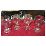 Lot of 4-7 1/2" Tall Margerita Glasses